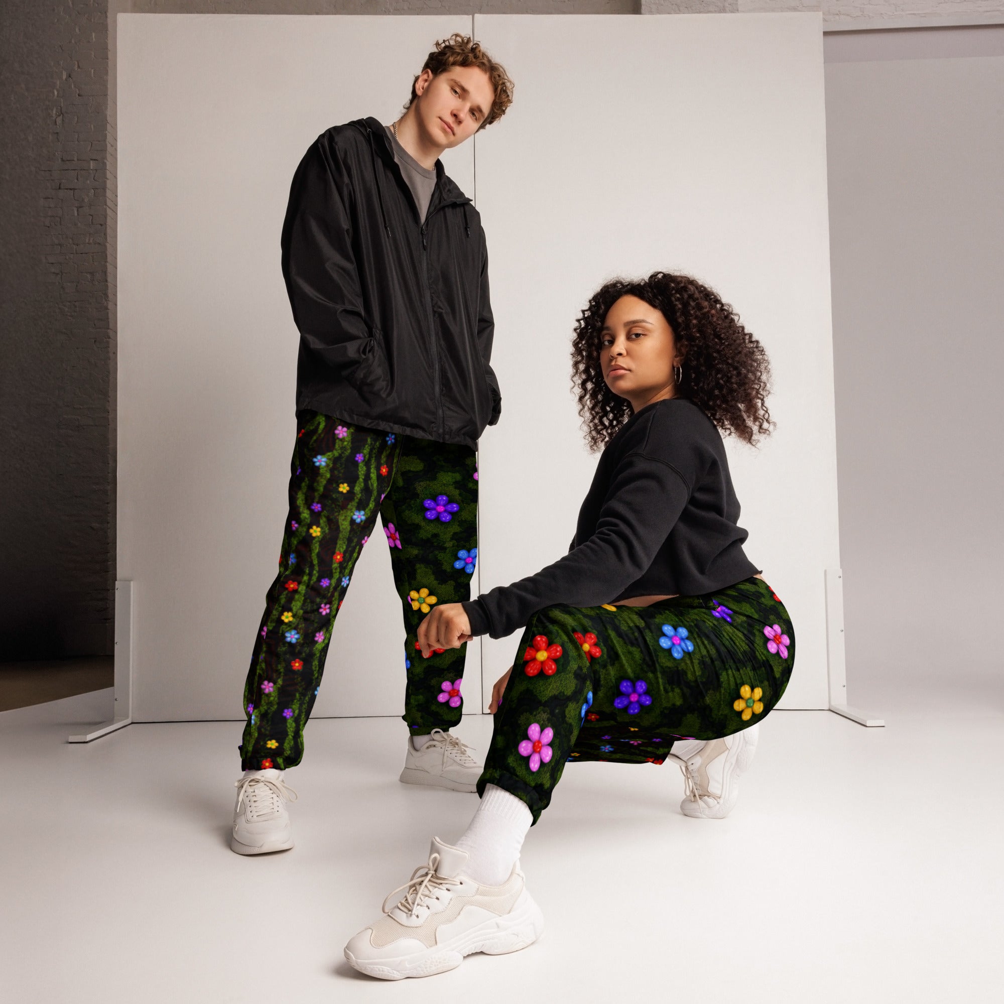 Floral Balloon Track Pants – Geoffrey Mac